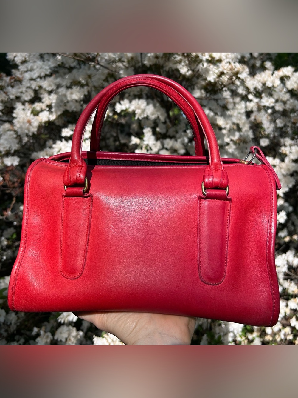 Coach Vintage Madison Satchel in Red